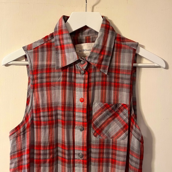BCBGeneration Plaid Shirt Dress - Picture 3 of 11